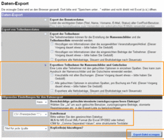 Screenshot: Teilnehmer-Export aus ConfTool Pro