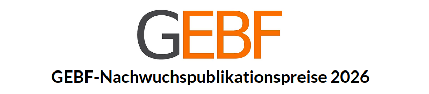 Logo GEBF-Nachwuchspublikationspreise 2026
