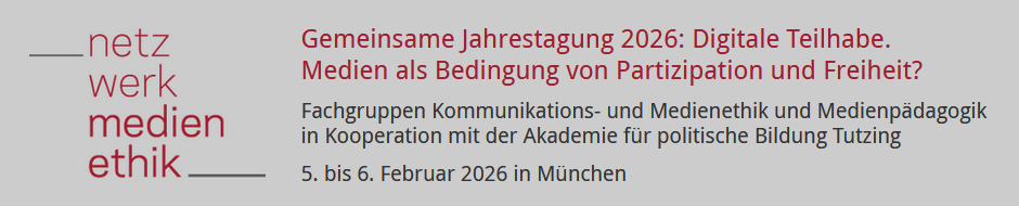 Logo Netzwerke Medienethik Jahrestagung 2026