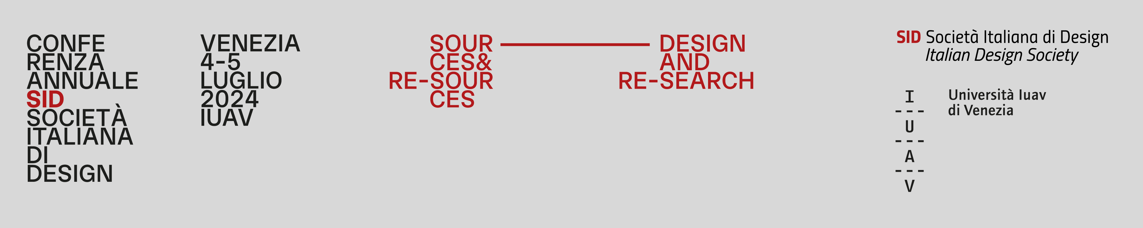 Logo SID 2024 - Design e Ricerca: Fonti e Risorse | Design and Research: Sources and Resources