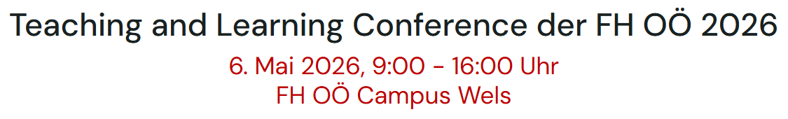 Logo Teaching and Learning Conference FH OÖ 2026